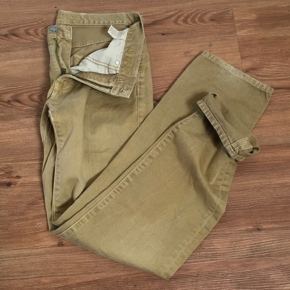 Men's worn in beige Denim