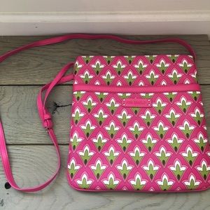 Leather Vera Bradley- Hot Pink/Green/White