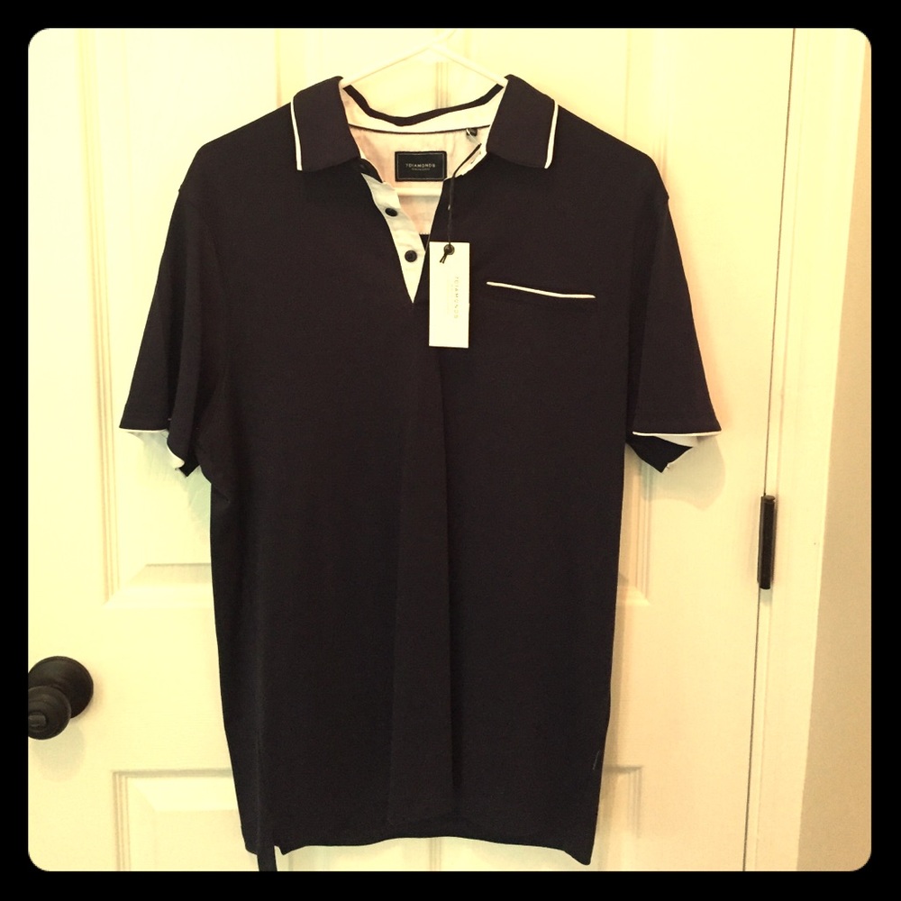 Men's 7diamonds zephyr jersey tipped pocket polo.