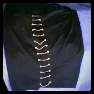 Sexy skirt with gold chains.