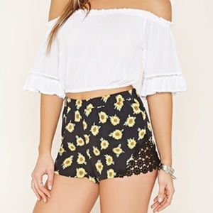 Forever 21 sunflower shorts