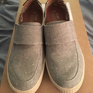 Toms chambray dot altar slip on. Flawless. Sz 8