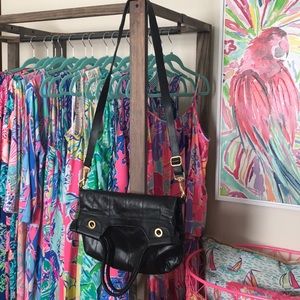 Black Leather Liz Claiborne Cross Body