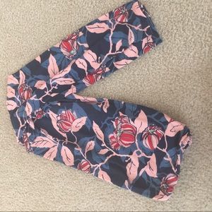 Navy/Floral TC Lularoe Leggings