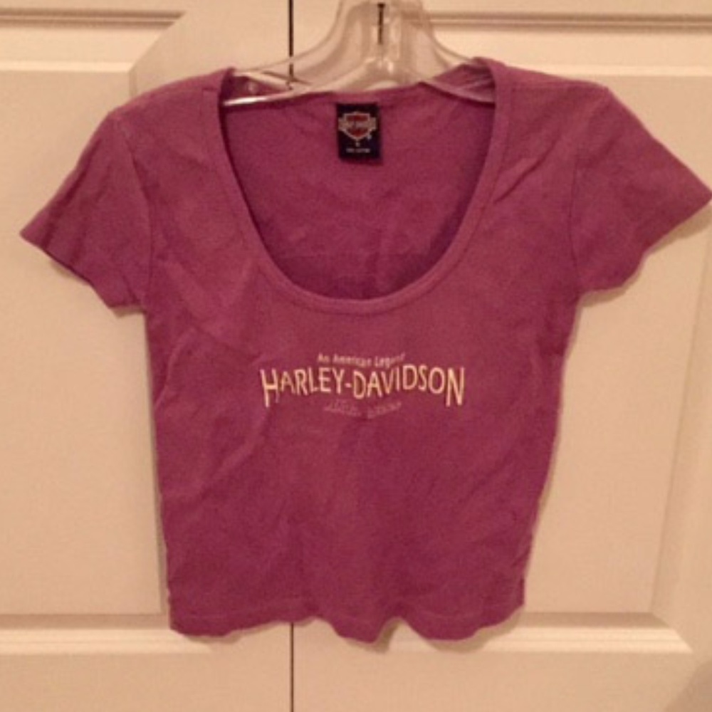 Harley Davidson t-shirt Sz Sm St. Maarten NA Purpl
