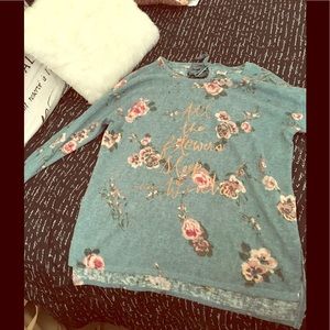 LC Lauren Conrad Floral Sweater