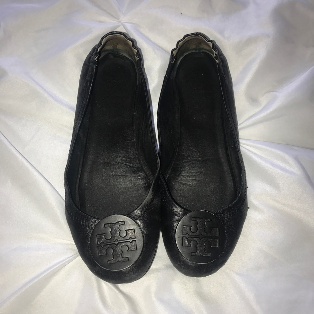 Tory burch black ballet flats