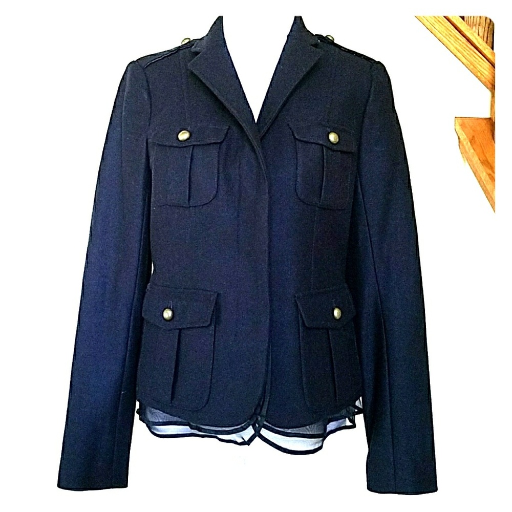 LOFT Wool  Navy-blue Jacket Sz 6
