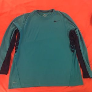 Final price Blue Nike dry fit shirt long sleeve