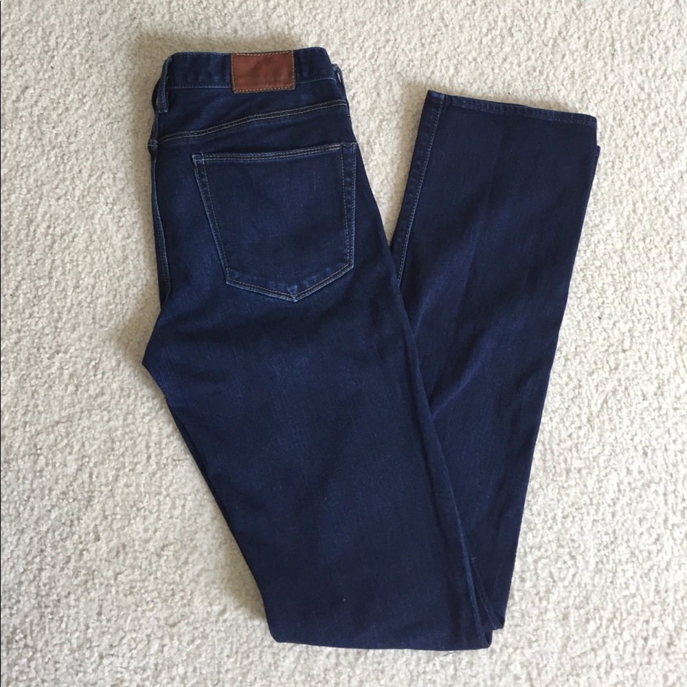 Madewell Rail Straight Dark Blue Jeans