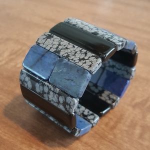 Blue Marble Stretch Bracelet