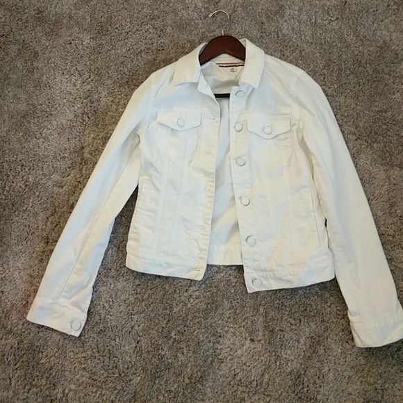 tommy hilfiger white jean jacket