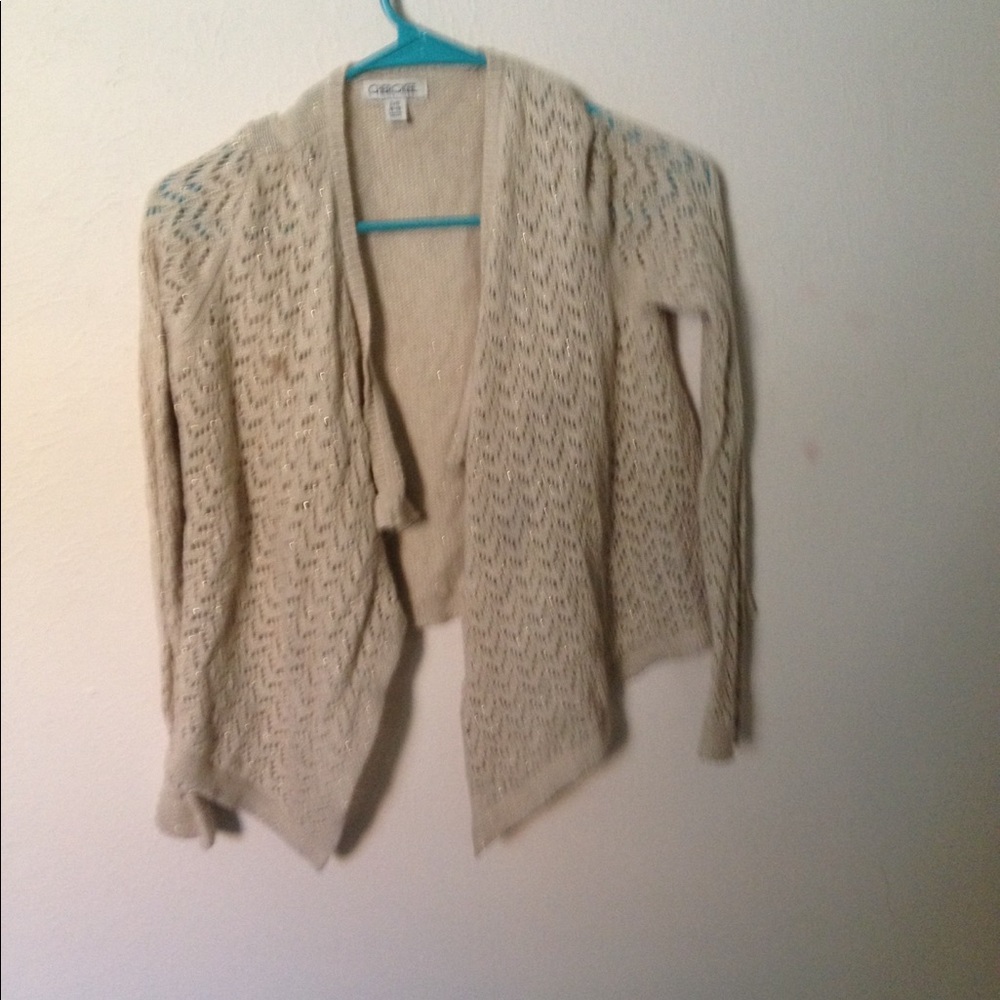 Cream color sparkly kids sweater