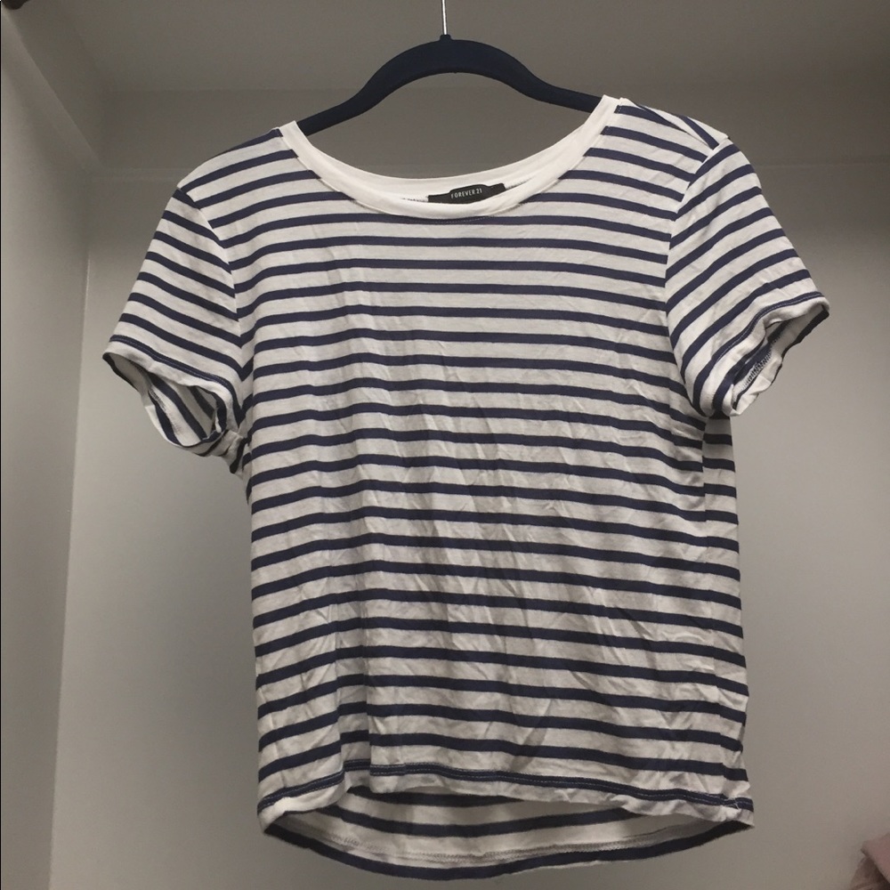 Forever 21 striped crop top