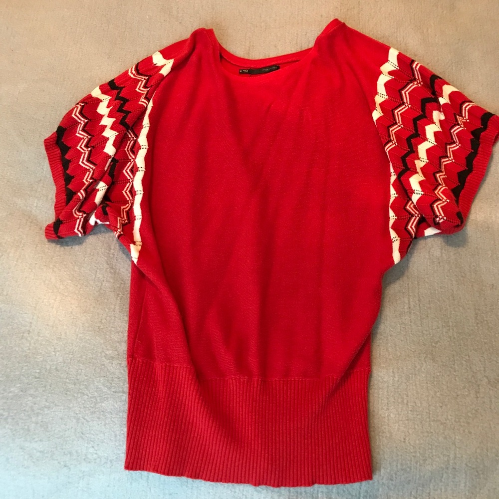 Maurice's Red Sweater Style Dolman Top Size M