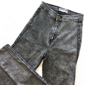 HP/Americanapparel highwaist black acid wash jeans