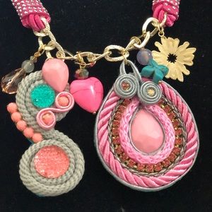 Necklace - handmade decoration-soutache technique