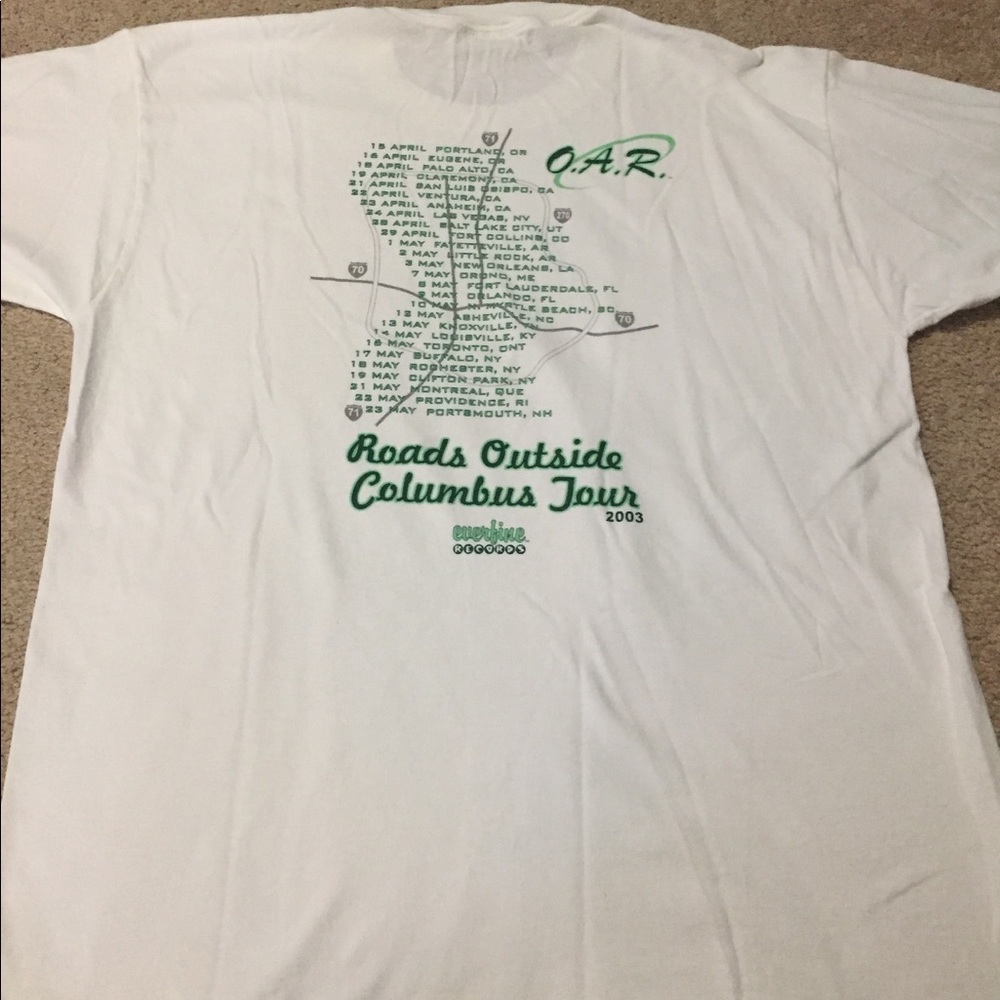 Vintage OAR 2003 Road Outside Columbus tee shirt