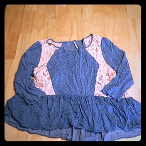 Free People long we've peasant festival style top