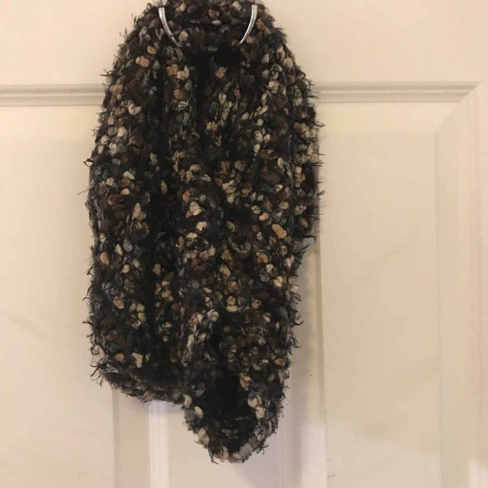 Plush multi colored scarf
