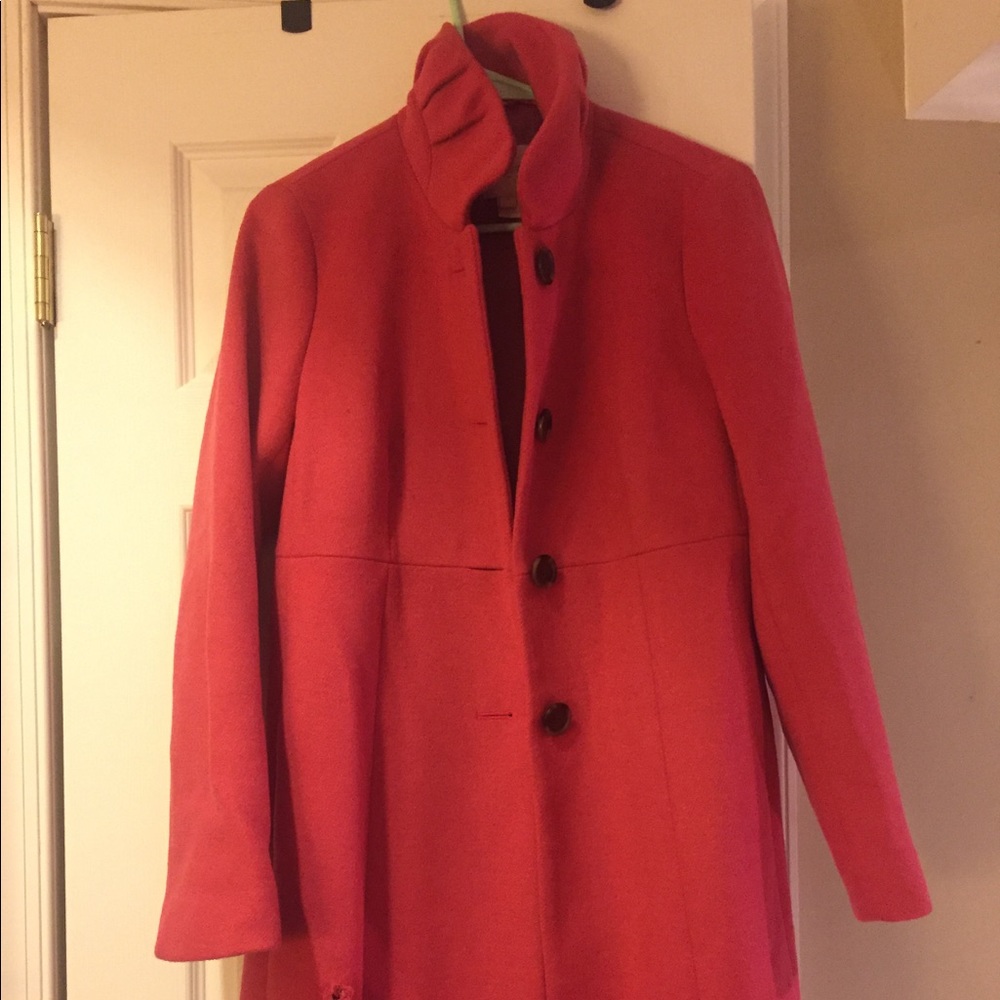 J Crew Pink Wool Coat, size 4, slightly worn