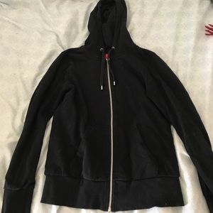 H&M black zip up hoodie