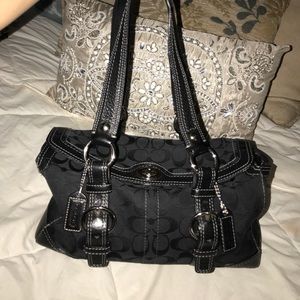 Black coach mini bag