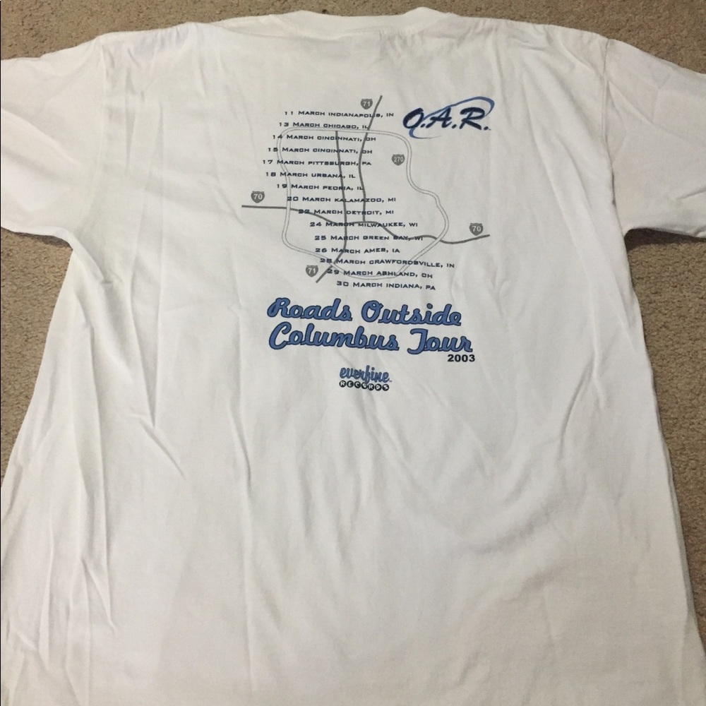 Vintage 2003 OAR Road Outside Columbus tee shirt