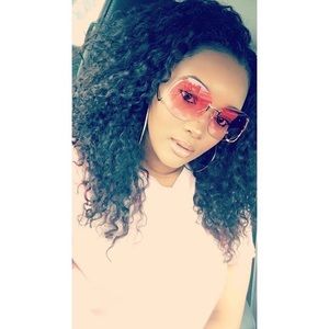 Over size  sunglasses in clear, pink & blue