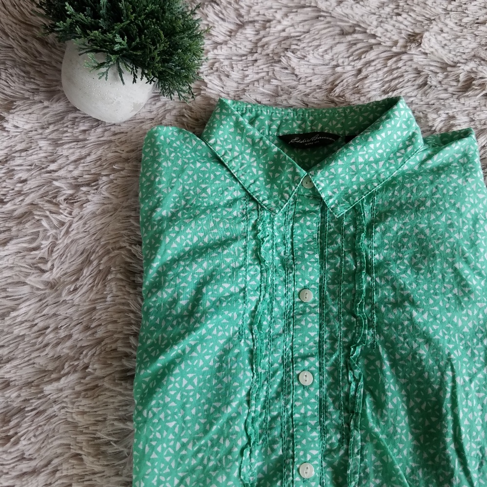 Eddie Bauer PXS Green Printed Button up
