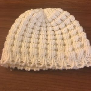 Old Navy White Knit Beanie