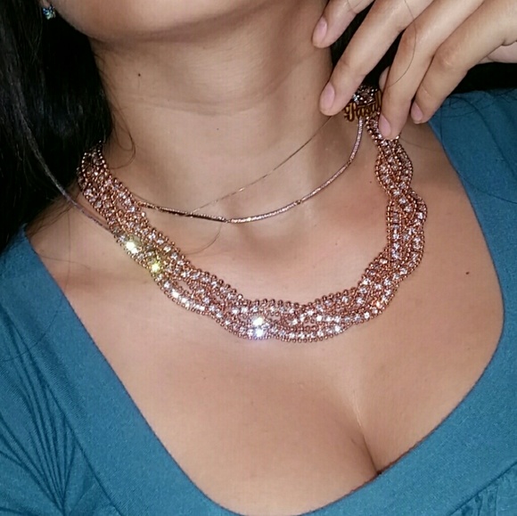 henri bendel Accessories - Henri bendel rose gold crystal headband necklace