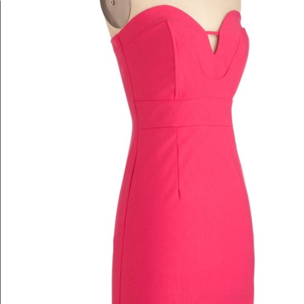 Hot Pink Sweetheart Strapless Dress
