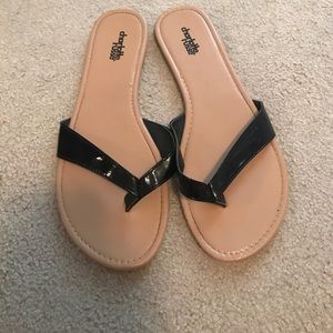 Black flip flops