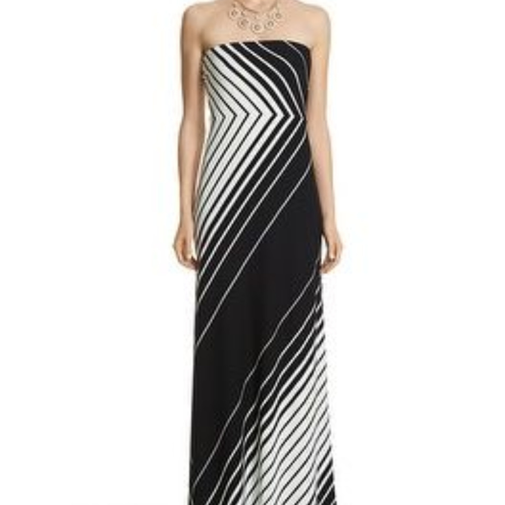 WHBM Strapless Maxi Dress