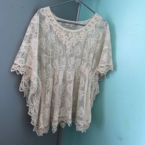 cream lace blouse