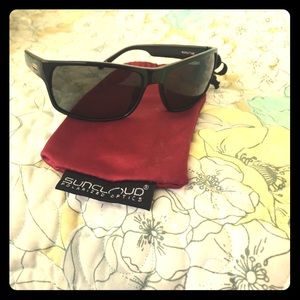 Suncloud Polarized Sunglasses Black w/ cloth case