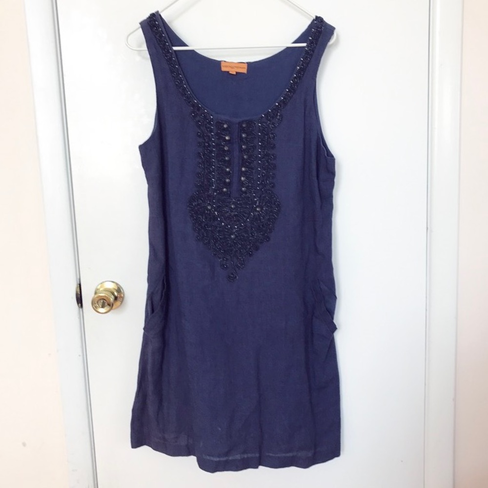 Roberta Freymann linen shift dress