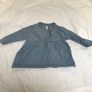 Chambray tunic top