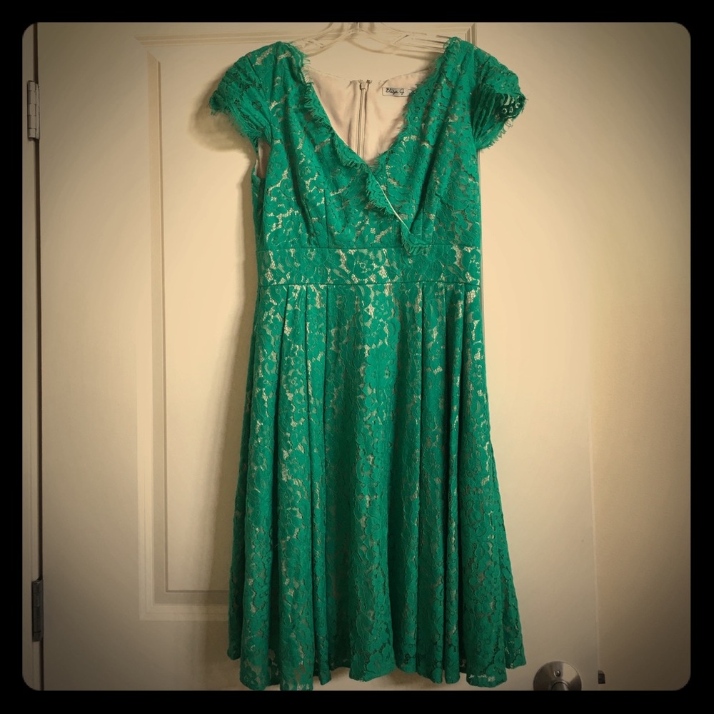 Eliza J green dress! Perfect for wedding!