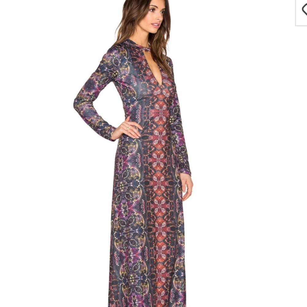 Free people high neck/keyhole maxi dress XS