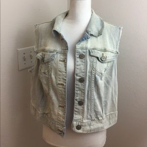 Torrid Denim Vest w/ Studded Skull Back