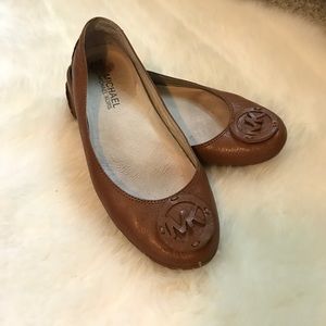 Michael Kors brown leather flats