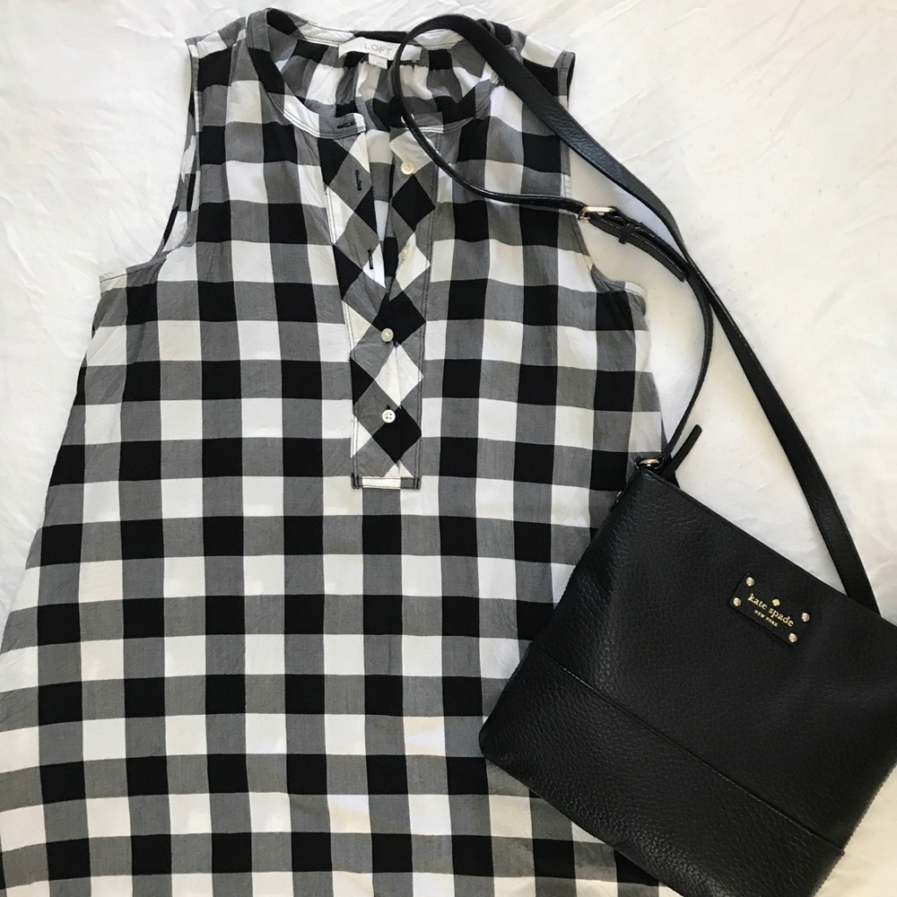 Black and White Checkered Dress -- Medium 
