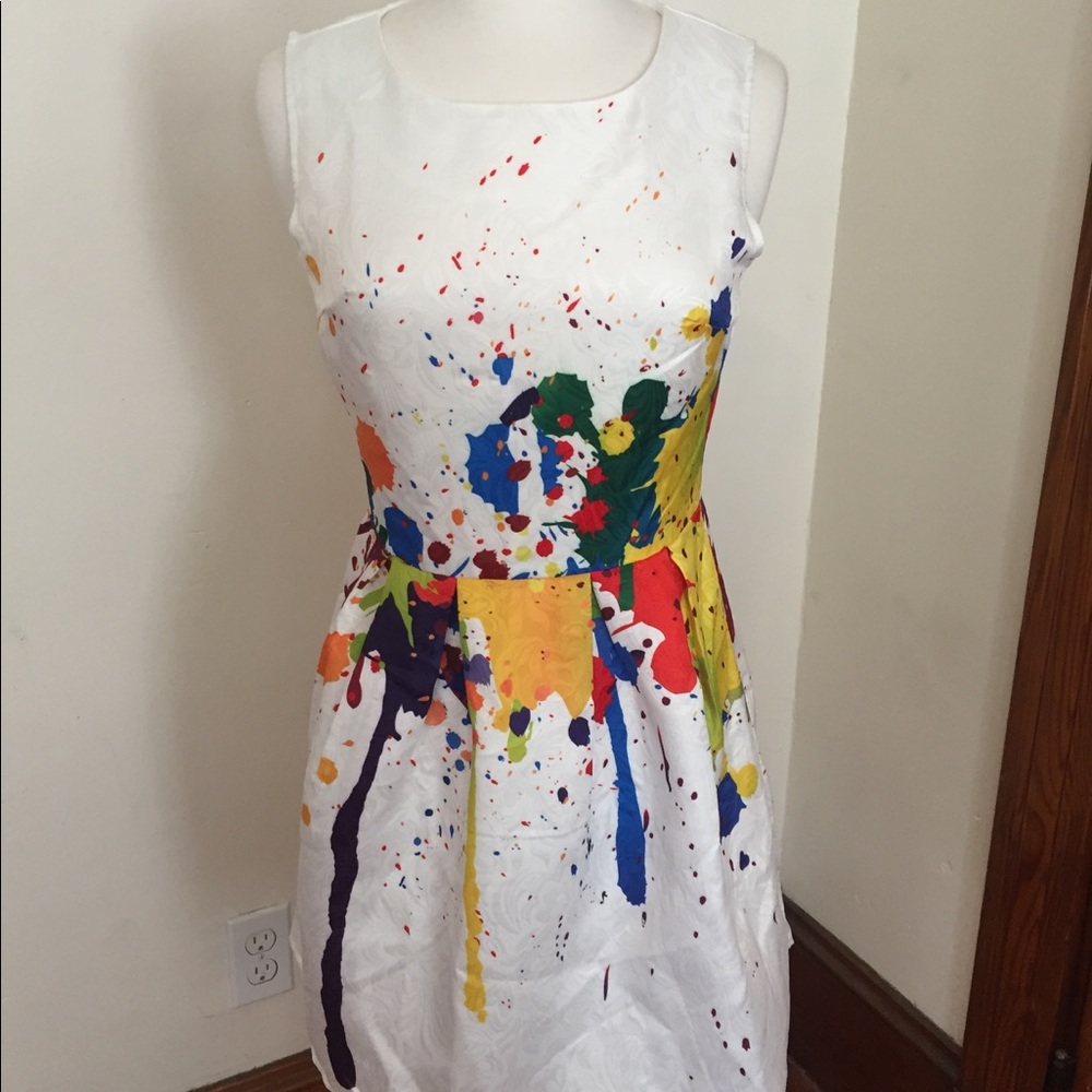 "Paint splatter" dress