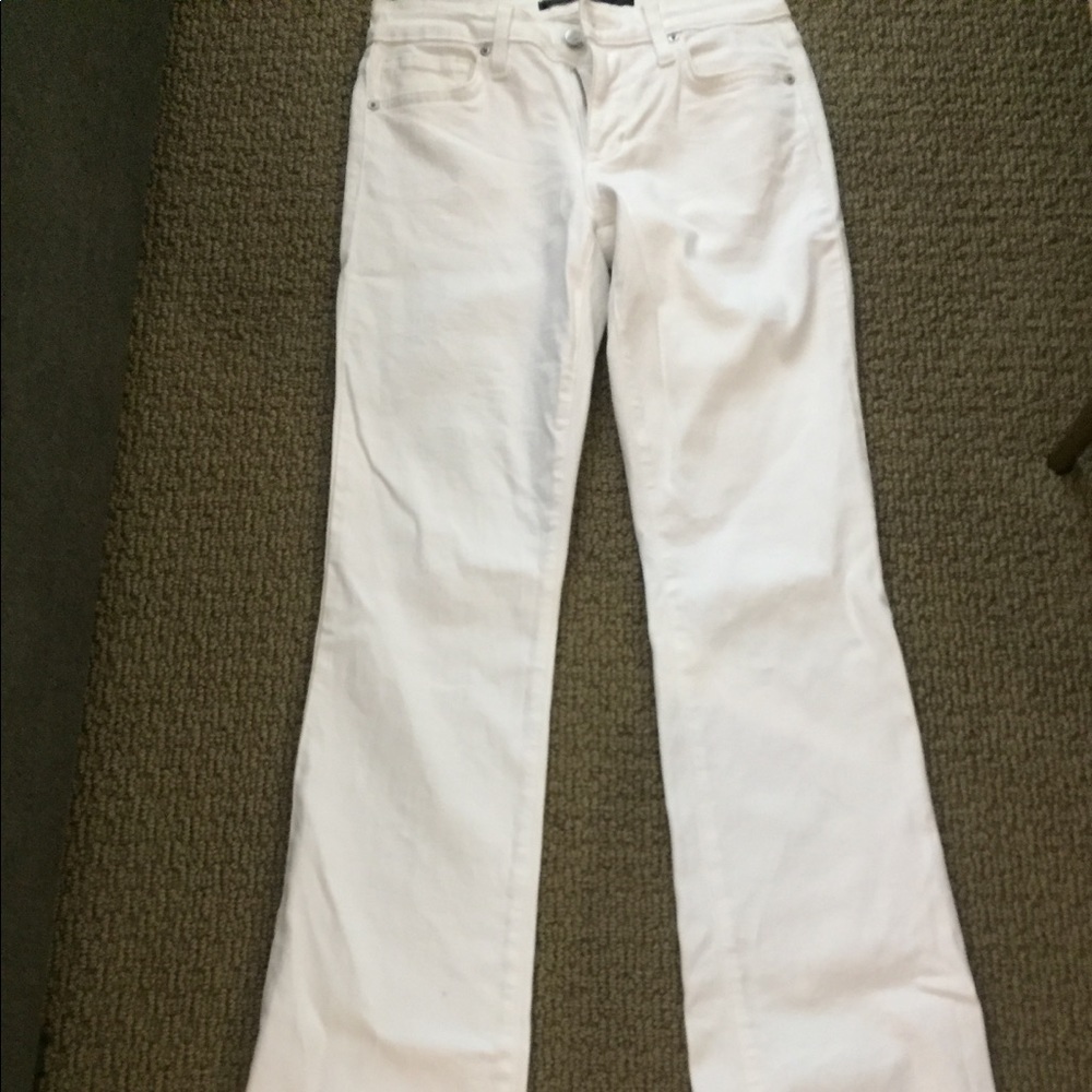 Joe's Honey bootcut white jeans