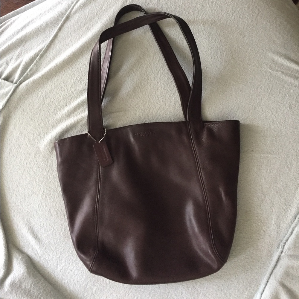 Brown Lafayette Coach handbag and wallet