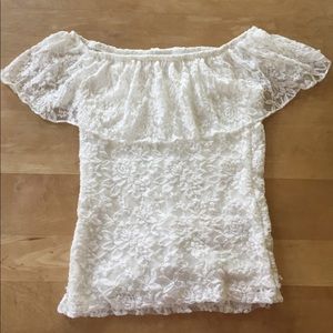HOLLISTER white lacey top