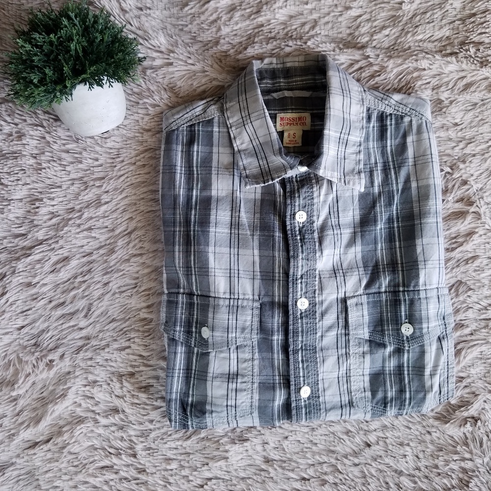 Mossimo Sz S Men’s Plaid Button Down Shirt