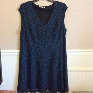 Black and blue dress